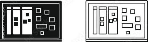 Electric outlet and switch icons Vector
