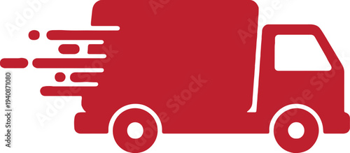 Illustration of fast delivery truck icon
