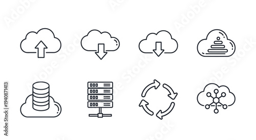 Cloud Storage Icons Set