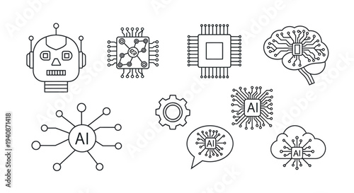 AI and Robotics Icons