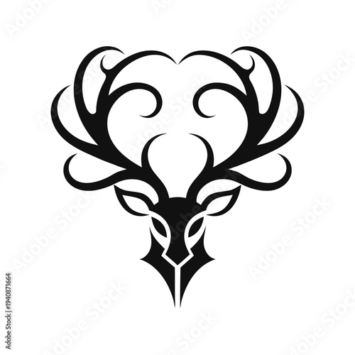 Tribal vector tattoo design of tiger and lion