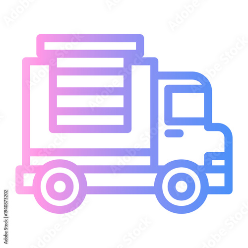 truck Line Gradient Icon