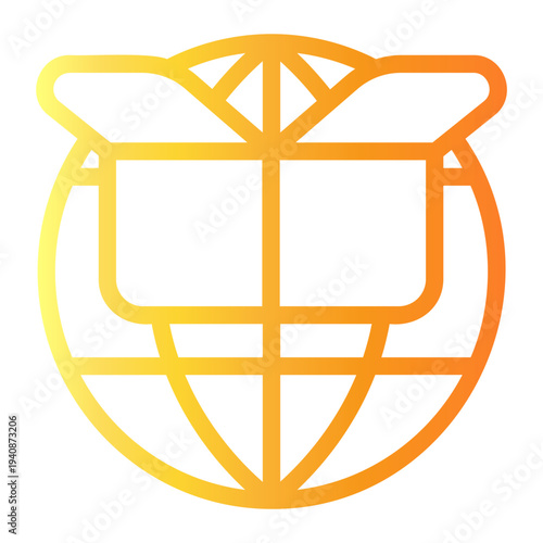 box Line Gradient Icon