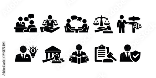 Kitchen utensils silhouette icon set. cooking tools, kitchenware silhouettes collection