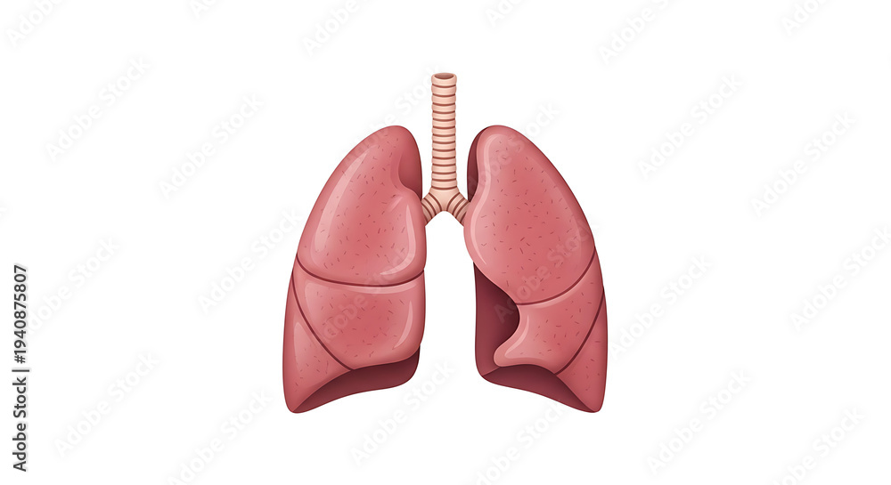 Fototapeta premium Human Lungs Anatomy Illustration