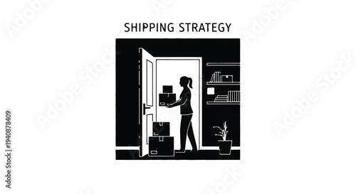 Businessman holding boxes moving into new office space