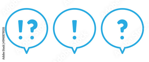 はてなやびっくりの疑問に思う吹き出し素材セット