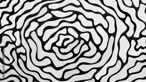 Black and white abstract maze vector background