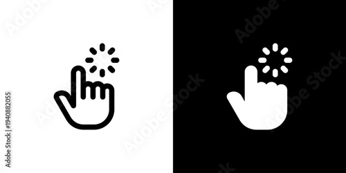 Loading Status Circle icon concept with flat Black White Background. Vector illustration.