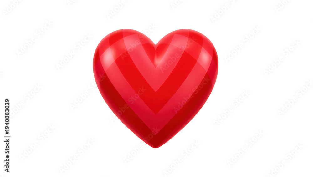 Fototapeta premium A bright red heart on a black background