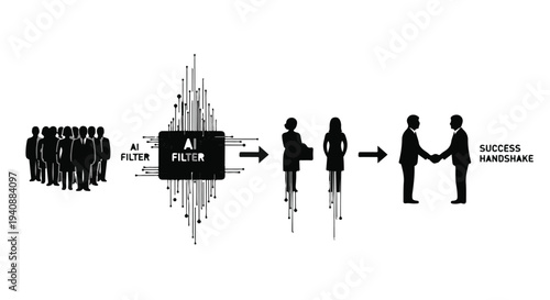 Business people shaking hands after successful partnership and data analysis