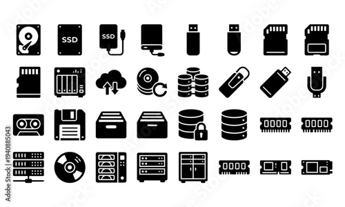 Photography and Videography Equipment Vector Icons