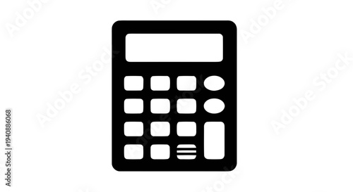 Vector illustration of simple black calculator icon vector illustration on a transparent background