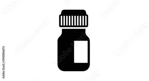 Vector illustration of medical pill bottle icon vector illustration on a transparent background