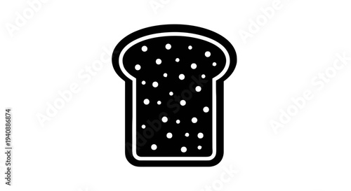 Vector illustration of bread slice icon vector illustration on a transparent background