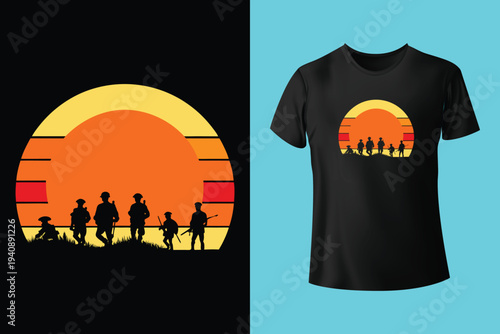 I stand for the flag I kneel for the fallen, Memorial Day T-shirt Design