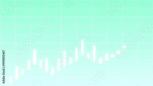 Business Growth Line Chart on Green Gradient Background