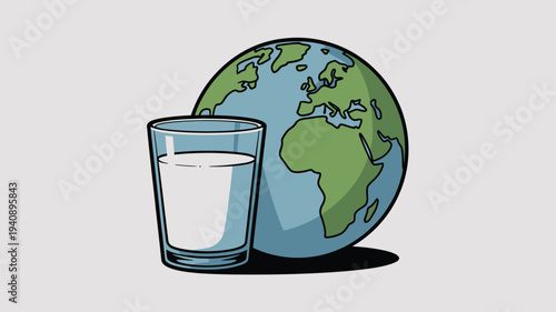 Milk Glass Earth Globe