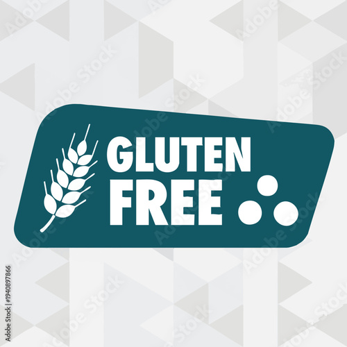 Gluten Free Label. Wheat Icon. Health Food Symbol.