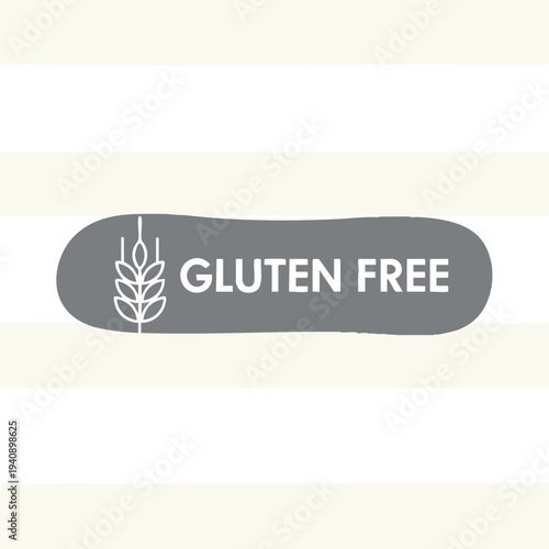 Gluten Free Label. Wheat Icon. Healthy Food Symbol.