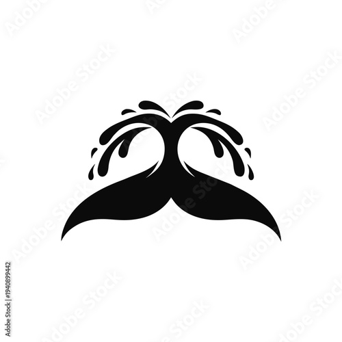 Black and white abstract face mask vector illustration