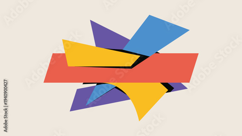 Free Download Colorful geometric shapes modern illustration - GFXLoad