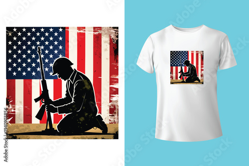 Stomp My Flag I'll Stomp Your Ass. USA Vintage Grunge Flag Patriotic T-shirt Design