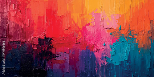 Colorful Abstract Cityscape Painting Urban Skyline Artistic Background