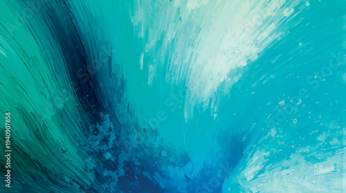 Blue Turquoise Abstract Paint Splash Texture Background