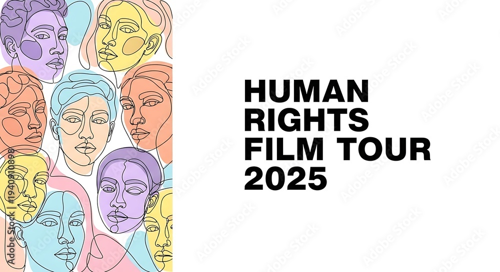 Fototapeta premium Human rights film tour 2025