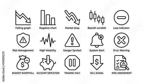 Financial symbols: graphs, risk, and alerts in economics and trading