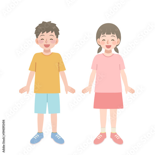 笑顔の子供のイラスト