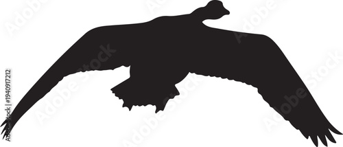 Duck Silhouette Waterfowl Bird Icon Farm Animal Wildlife Clipart