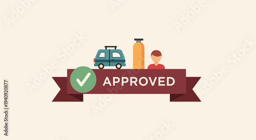 Approved concept illustration featuring vehicles and human figure