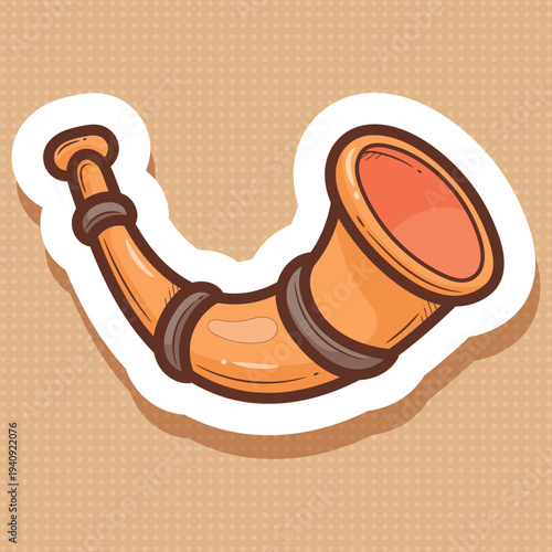 Cartoon Horn Vector Illustration