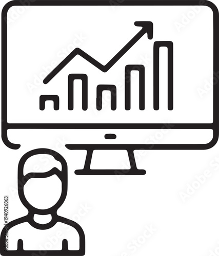 Art & Illustration, Medical data analytics and health statistics icon