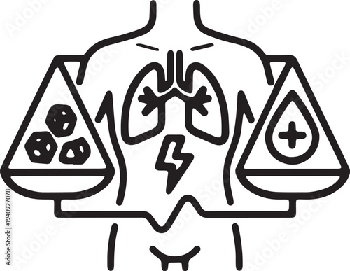 Art & Illustration, Medical cannabis research and respiratory health icon