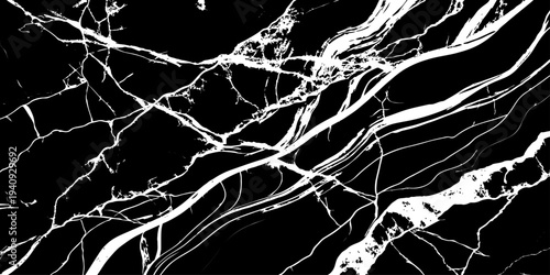 "Elegant black marble texture with striking white veins. Perfect for backgrounds, modern interior design, luxury product mockups, and digital graphics requiring a high-contrast natural stone effect"