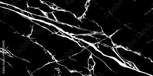 "Elegant black marble texture with striking white veins. Perfect for backgrounds, modern interior design, luxury product mockups, and digital graphics requiring a high-contrast natural stone effect"