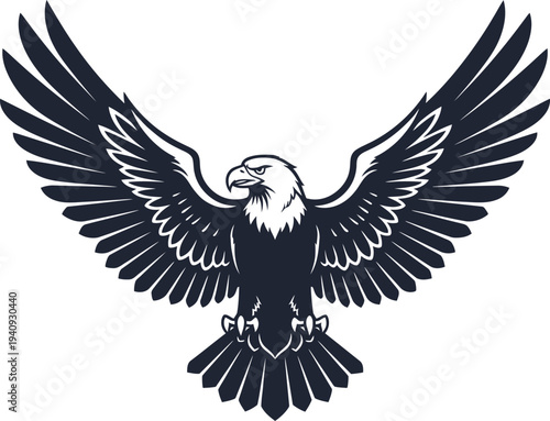 Memorial day tribute with majestic american eagle emblem