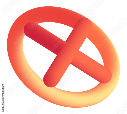 wrong fluid 3d icon vector