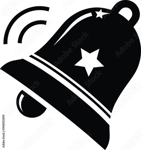 Memorial day tribute with patriotic bell symbol