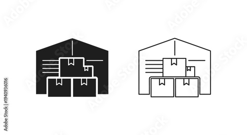 Warehouse interior layout blueprint Vector