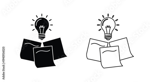 Innovative ideas light bulb moment concept Vector