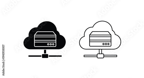 Cloud server hosting Vector
