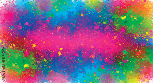 Vibrant Multicolor Paint Splatter Abstract Background