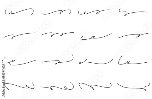 手書きアンダーライン素材　やさしくゆるい見出し装飾線