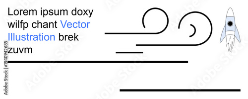 Space exploration, motion dynamics, futuristic design, scientific , propulsion systems, innovation. Rocket launching with dynamic linear elements. Space exploration and motion dynamics concept