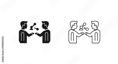 Handshake business communication Vector
