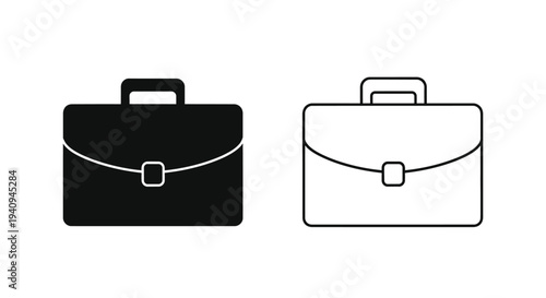 Briefcase icon set Vector